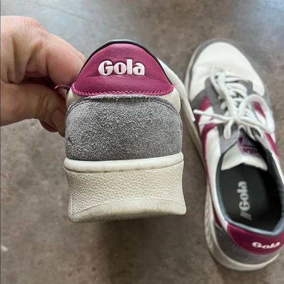 Gola grand slam pure leather Sneakers white ash hot fuchsia - Picture 5 of 12